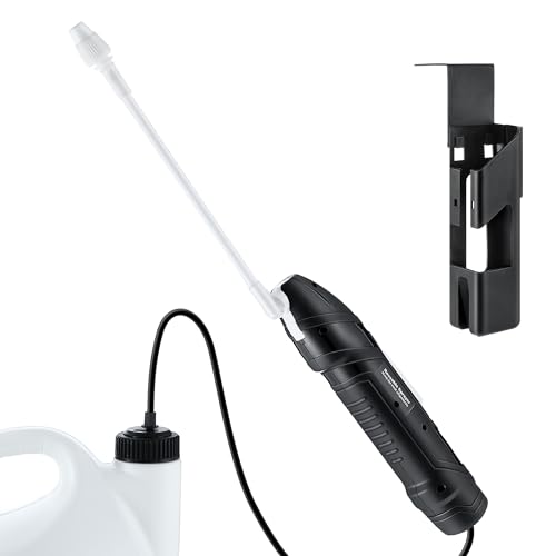 Qualirey Battery Powered Sprayer Wand with Holster Foldable Nozzle Fits 38mm Cap 1 Gallon Jugs Electric Weed Bug Ant Killer for Beach Cleaning Gardening Lawn and DisinfectingBlack - Image 1