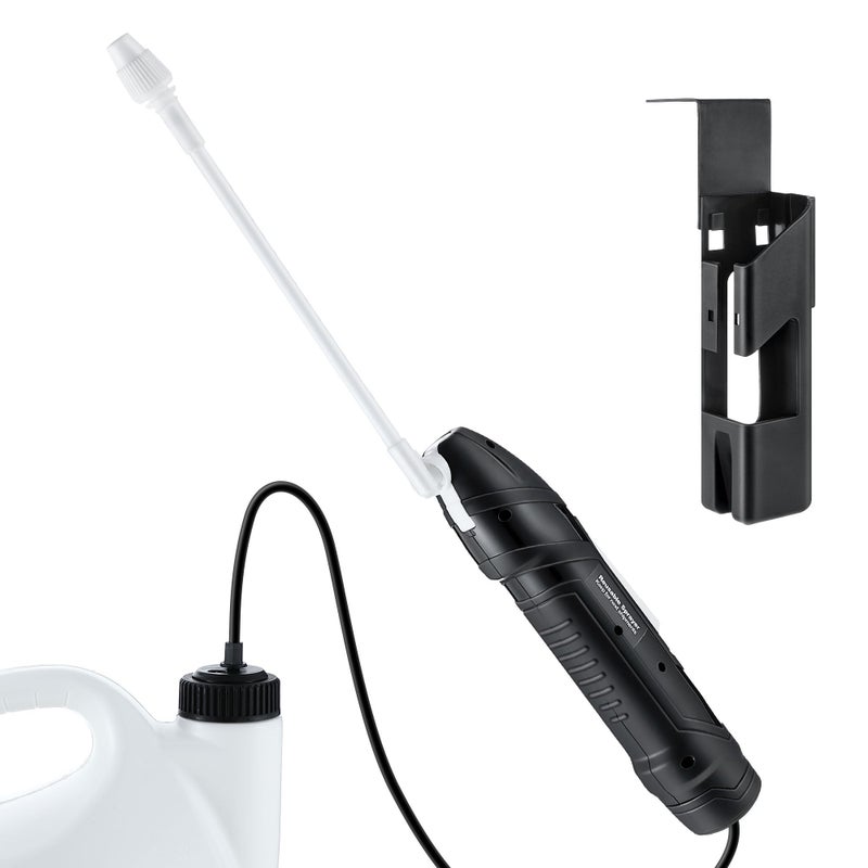 Qualirey Battery Powered Sprayer Wand with Holster Foldable Nozzle Fits 38mm Cap 1 Gallon Jugs Electric Weed Bug Ant Killer for Beach Cleaning Gardening Lawn and DisinfectingBlack - Image 2
