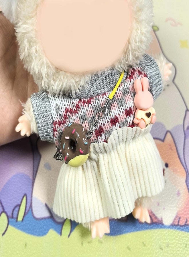 QIUTIMIY Mini Doll Accessories - Cute Donut Style Decorative Crossbody Charms for 15-17cm Dolls Wearable Props (No Doll No Clothes) - Image 3