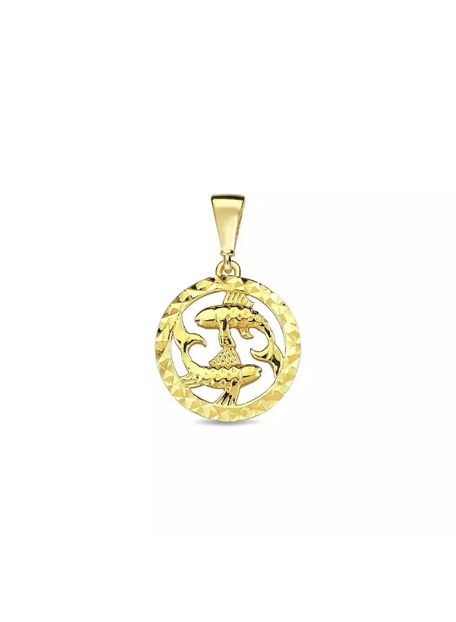 Ruby Art Gold 18K Pure Gold Pendant for Women  Pisces sign -1.49 Gram - Image 1