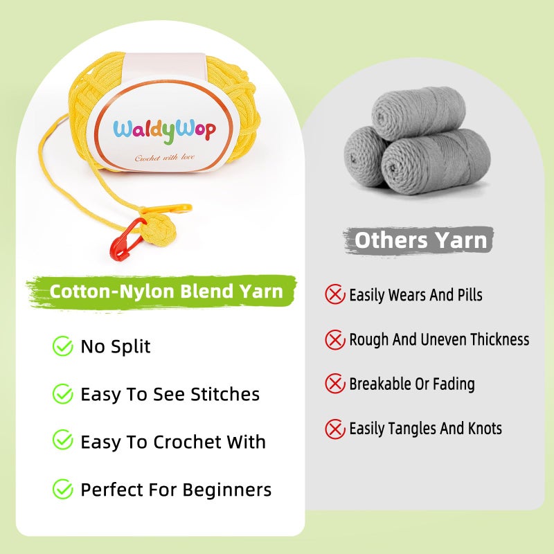 Waldywop Beginners Crochet Kit For Kids & Adults W/Positive Card - Easy Crochet Starter Kit W/Pre-Started Yarn  Step-By-Step Video Tutorials - Craft Kits  Birthday Gifts For Girls Women  Cute Corn - Image 3