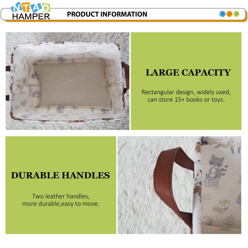 NTAOHAMPER سلة تخزين مستطيلة NTAOHAMPER، صندوق كتب، سلة هدايا، ديكور غرفة (حيوانات) - Image 5