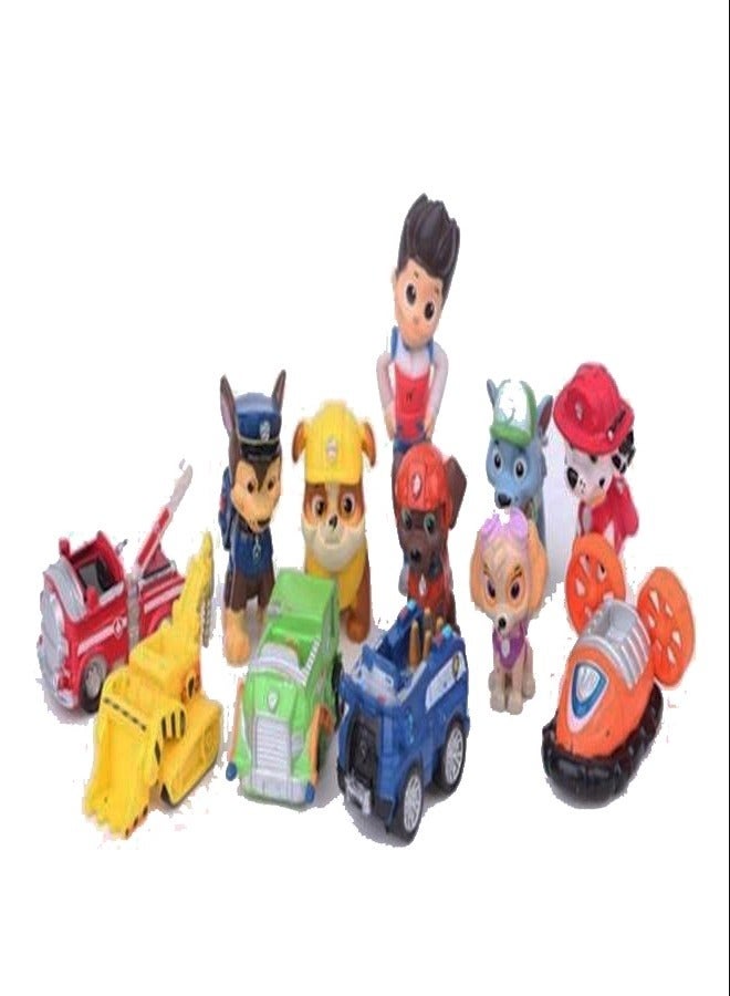 12-Piece Paw Patrol Snow Slide Collectible Action Figure Model Toy For Kids  - Image 1