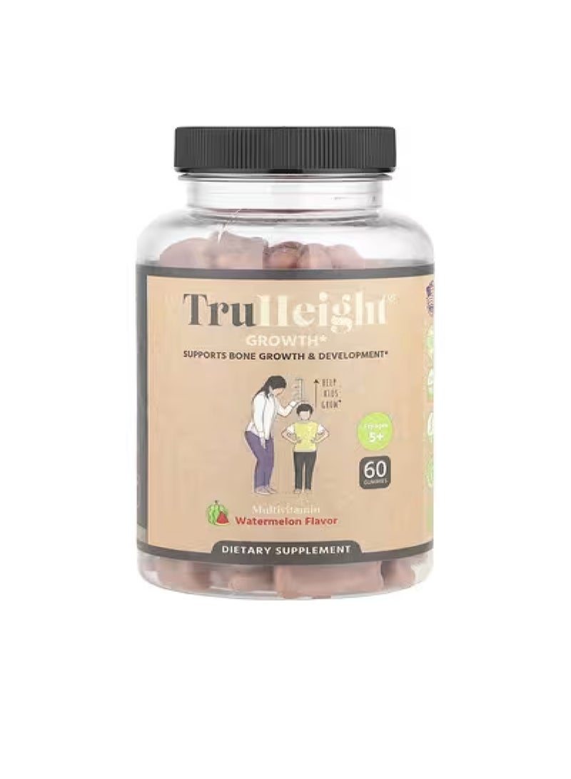 TruHeight  Growth Gummies, Multivitamin, For Ages 5+, Watermelon, 60 Gummies