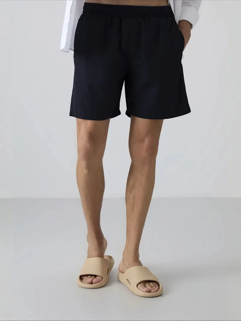 Tommylife Navy Blue TOMMY Men's Pull-On One-Piece Shorts Set for Men | Best Price UAE