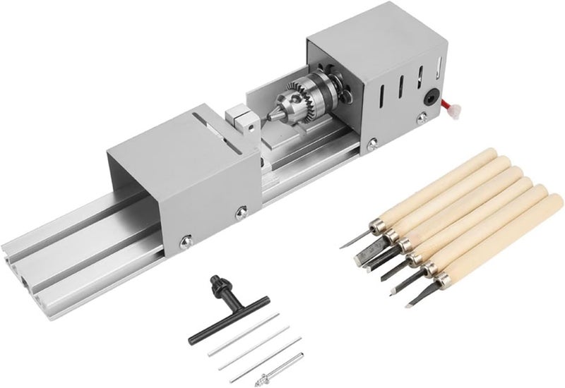 Compact Rotary Tool for Material Processing and Finishing Applications, Mini Lathe Beads Polisher and Jewelry Grinding Machine for Woodworking and DIY Handcraft - Image 1