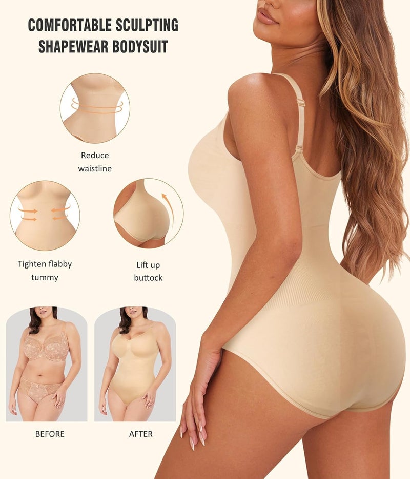 HSR Shapewear Waist Trainer Bodysuits Women Clothing Tummy Control Seamless Full Body Shaper V Neck Body Shaper - Image 4