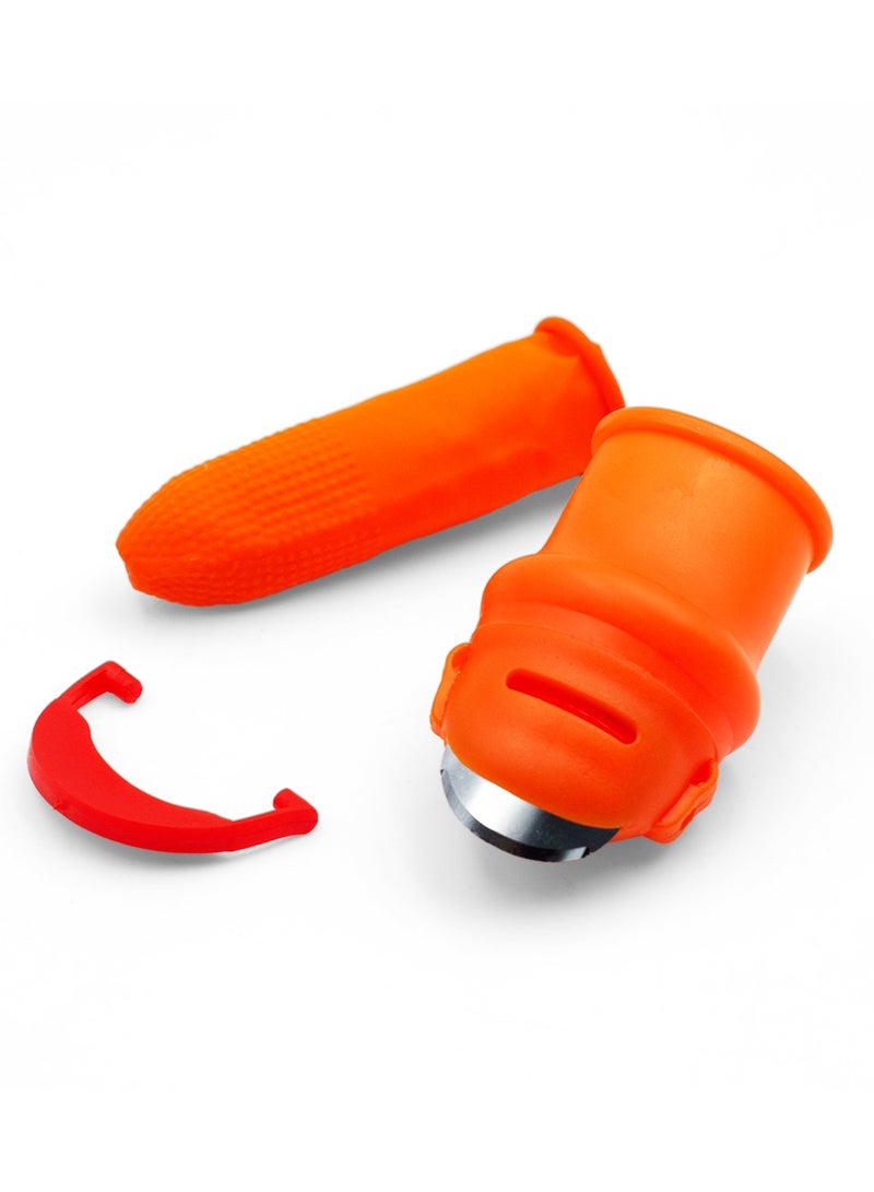 Beram Silicone Thumb Knife, Kitchen Protective Gloves with Blade, Vegetable Harvesting Knife, Scissors for Cutting Plants, Protective Gardening Plucking Device, Daily Use Kitchen Tool - Image 1