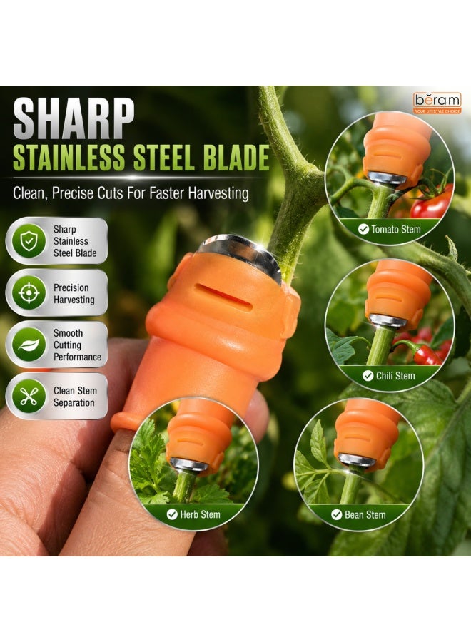 BERAM Silicone Thumb Knife Finger Protector, Garden Harvesting Tool for Vegetable Picking,Fruit Harvesting, Plant Pruning & Cutting, Adjustable Finger Blade for Gardening, Farming & Outdoor Use - Image 2