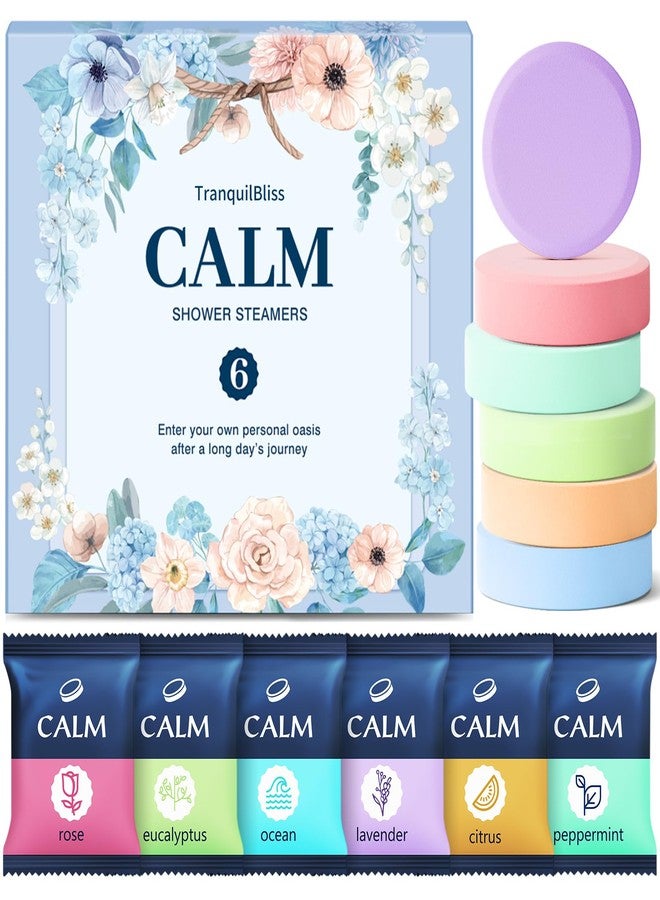 TranquilBliss Shower Steamers 6 Count, Shower Steamers with Natural Ingredients, 6 Different Scents & Individually Wrapped, Christmas and Birthday Good Option for Her, Mom, Friends - Image 1
