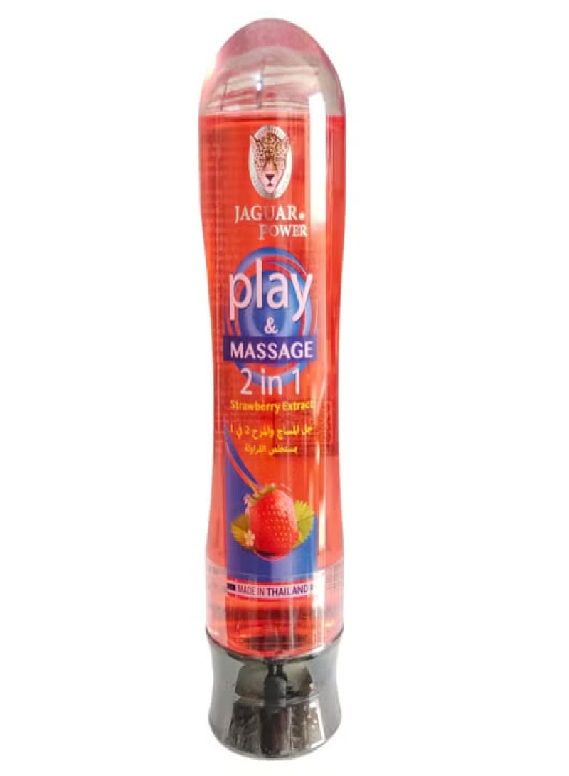 جاكوار باور جل المساج والمرح 2 في 1 بمستخلص الفراولة 110 مل