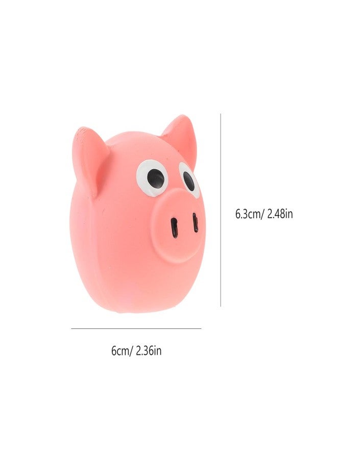 SUPVOX Latex Pig Head Squeaky Dog Toy for Small and Medium Dogs - Interactive Chew Toy for Puppies to Relieve Stress and Prevent Furniture Damage - Image 4