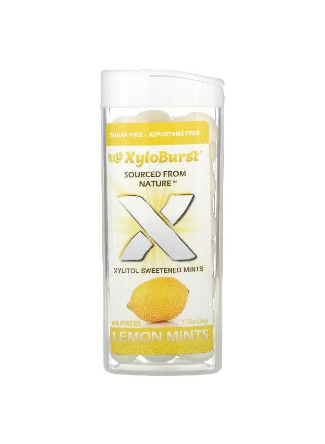 Xyloburst Xyloburst, Xylitol Sweetened Mints, Lemon, 60 Pieces - Image 1