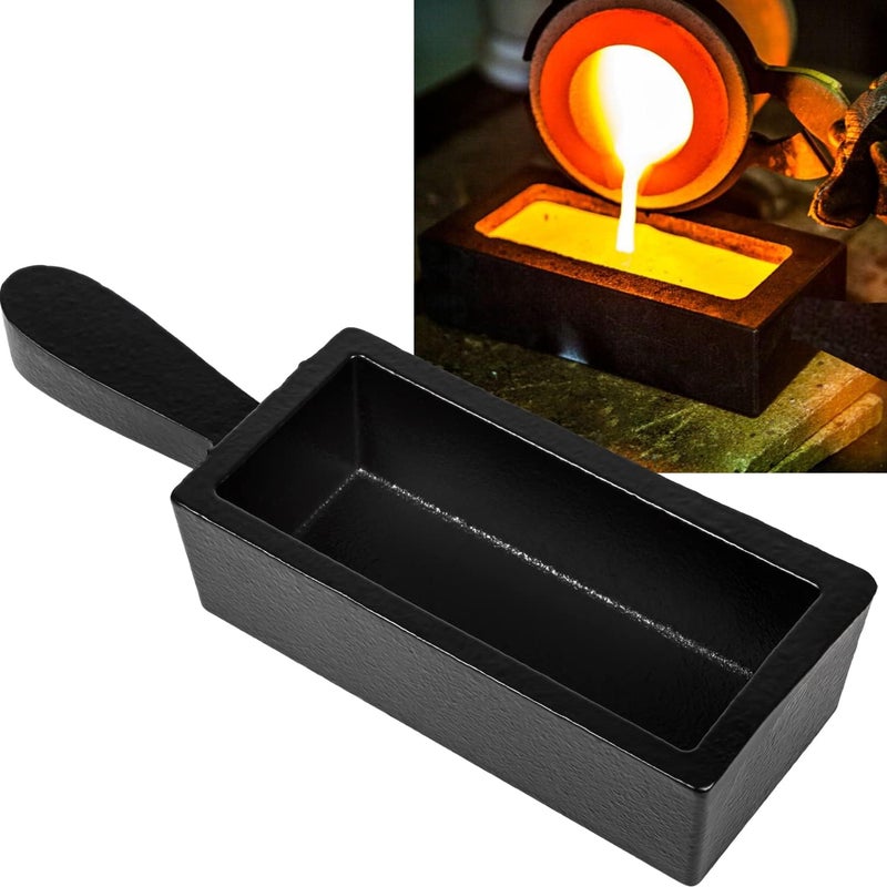 Camoo 100 oz Cast Steel Ingot Mold for Melting Casting Refining Gold Silver Copper Aluminum Brass Precious Metals etc - Image 1