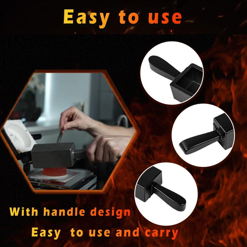 Camoo 100 oz Cast Steel Ingot Mold for Melting Casting Refining Gold Silver Copper Aluminum Brass Precious Metals etc - Image 3