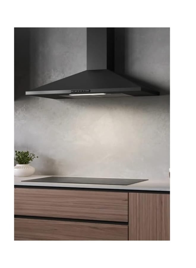 فابر Kitchen Cooker Hood, 90 cm Wall-Mount, 380 m³/h Suction Power, 3-Speed , LED Lighting, Black Stainless Steel, VALUE PB BK A90 ( Made in Italy ) Wall Fixed 145 W 320.0557.544 Steel - Black - Image 4
