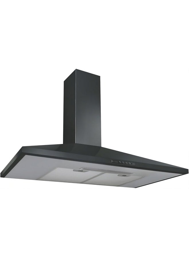 فابر Kitchen Cooker Hood, 90 cm Wall-Mount, 380 m³/h Suction Power, 3-Speed , LED Lighting, Black Stainless Steel, VALUE PB BK A90 ( Made in Italy ) Wall Fixed 145 W 320.0557.544 Steel - Black - Image 2