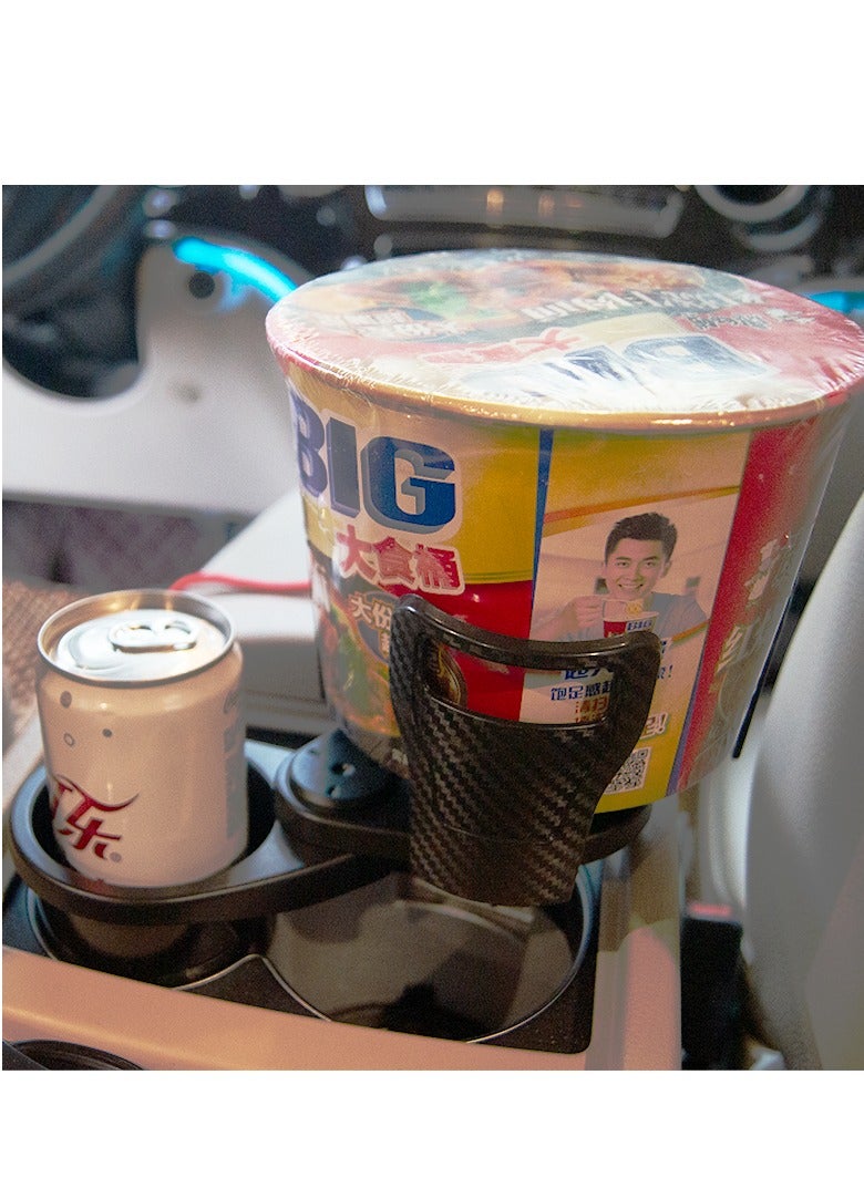 Car Cup Holder Expander Adapter, 2 in 1 Universal Dual Cup Mount Extender Organizer 360° Rotating Adjustable Base Water Cup Drink Holder - Image 5