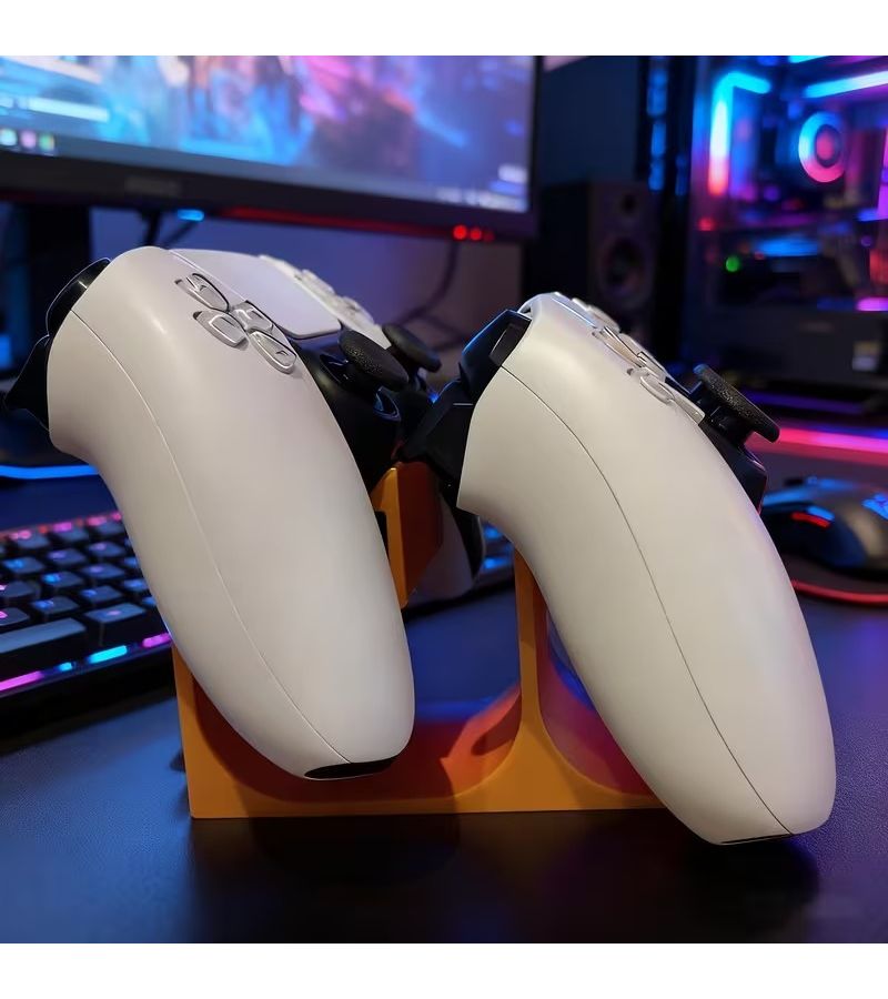 Black Space Saving 2 In 1 Controller Holder For Ps5 Ps4 Xbox - Image 3