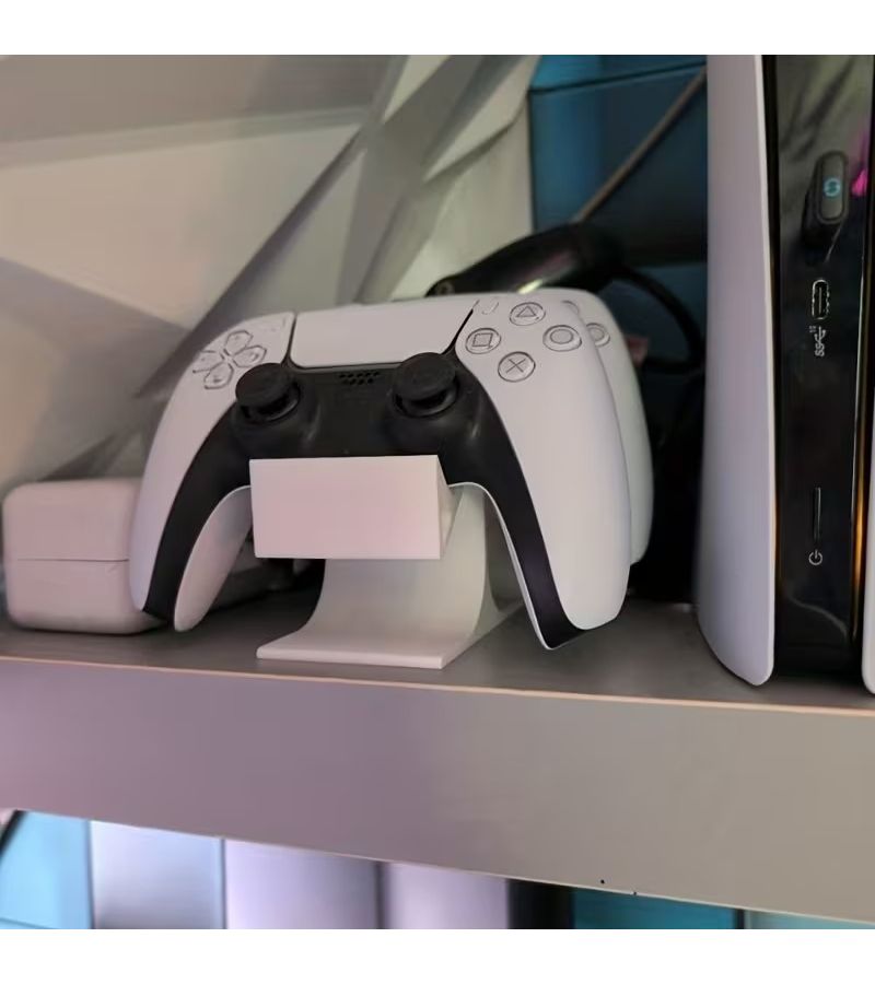 Black Space Saving 2 In 1 Controller Holder For Ps5 Ps4 Xbox - Image 5