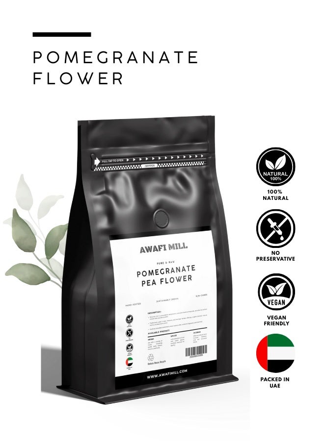 أباميك أزهار الرمان المجففة من أوافي ميل لشاي الأعشاب | مشروب زهري لاذع، بلون وردي ياقوتي | نباتي - 500 غرام | 17.6 أونصة - Image 2