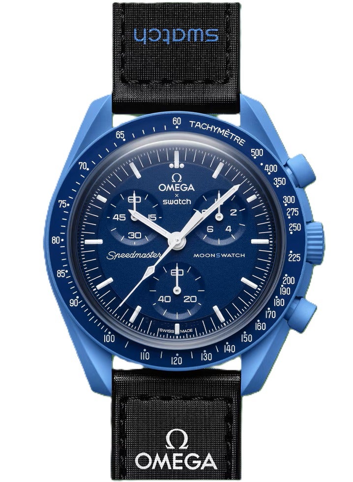 Swatch مون سواتش بيوسيراميك مهمة إلى نبتون SO33N100 - 42 مم - أزرق - Image 1