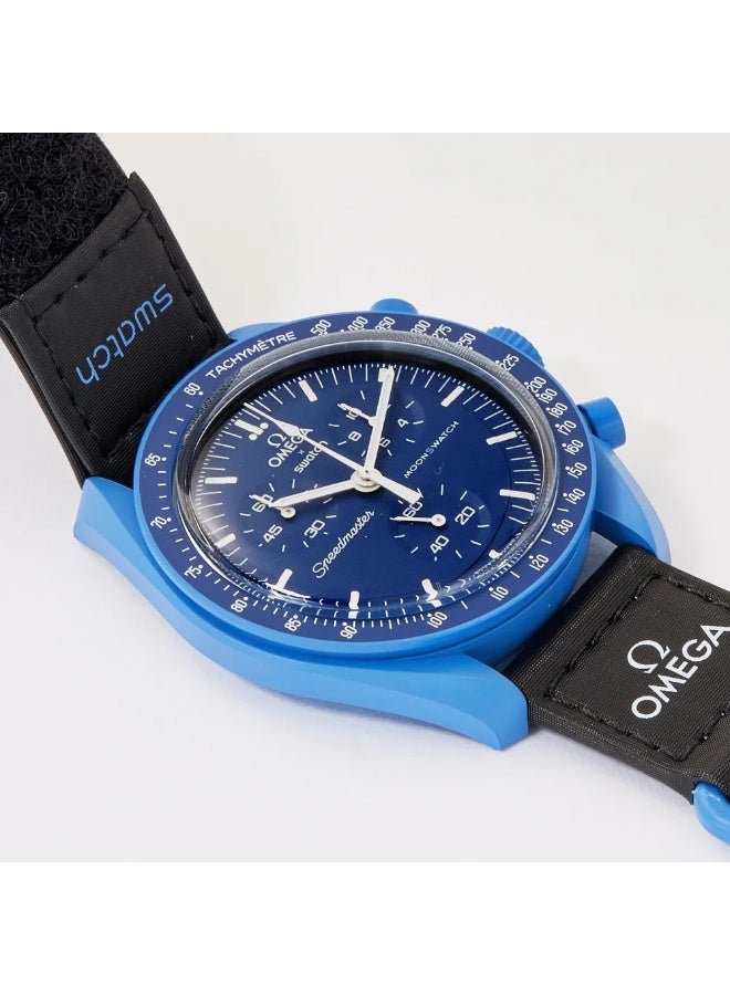 Swatch مون سواتش بيوسيراميك مهمة إلى نبتون SO33N100 - 42 مم - أزرق - Image 3