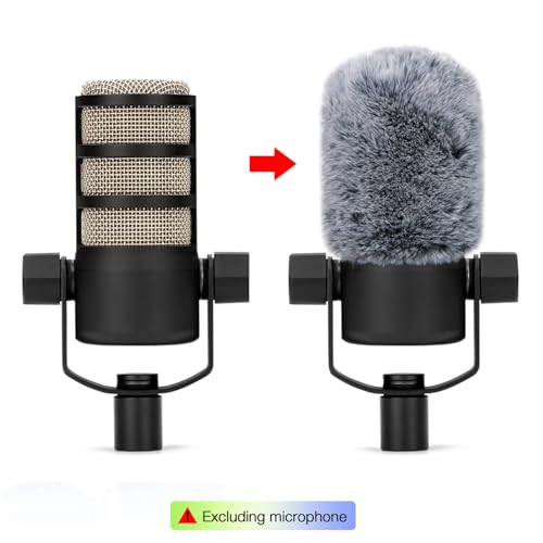 SUNMON Rode PodMic Pop Filter, Furry Microphone Cover Wind and Noise Reduction, Microphone Covers Foam Compatible with Rode PodMic by SUNMON - Image 2