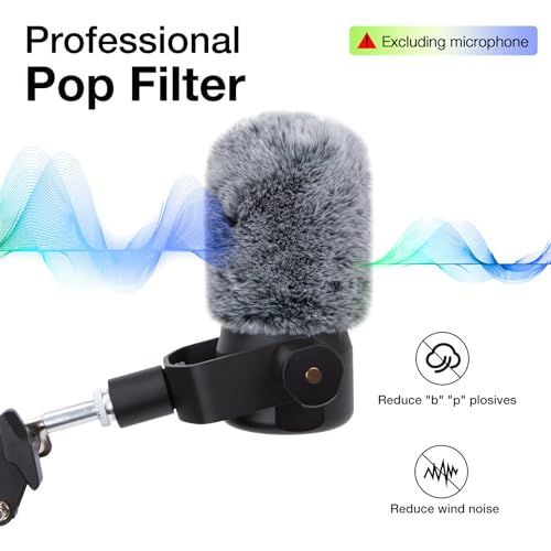 SUNMON Rode PodMic Pop Filter, Furry Microphone Cover Wind and Noise Reduction, Microphone Covers Foam Compatible with Rode PodMic by SUNMON - Image 3