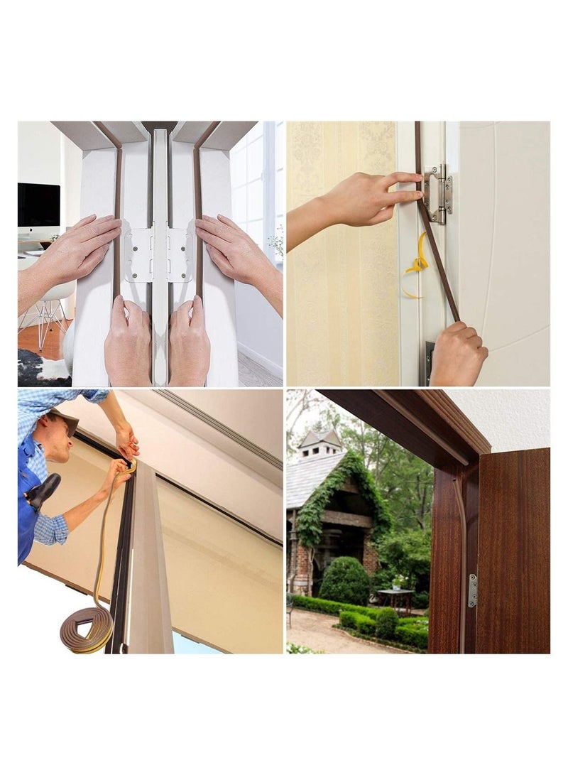2Pack Self-Adhesive Foam Weather Strip Door Seal Soundproof Seal Strip Insulation Epdm D Type - Image 5