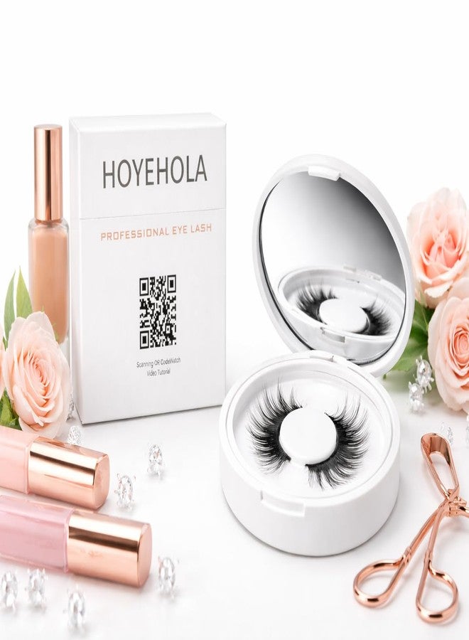 HOYEHOLA Korean Style Magnetic Eyelashes No Glue | Natural Looking Reusable False Lashes with Applicator | Lightweight Magnetic Lashes for Daily & Party Makeup - Image 2