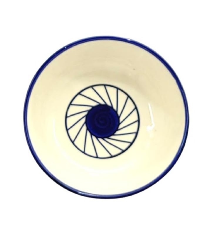 KITTENS 'Blue Arrow' Ceramic Bowls with Spoon | Soup Bowls (350 ML, Microwave Safe & Dishwasher Safe) - Bowl for Soup/Bowl for Pasta/Cereal Bowl/Magi Bowl/Breakfast Bowl | Set of 2 - Image 5
