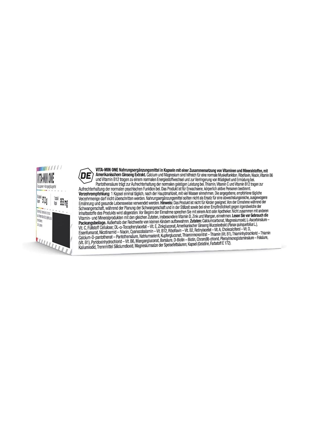 Olimp Vita-Min One Your First Sports Multi Vitamin And Mineral Complex Biotin Ginseng Vit C D B12 60 Capsules
