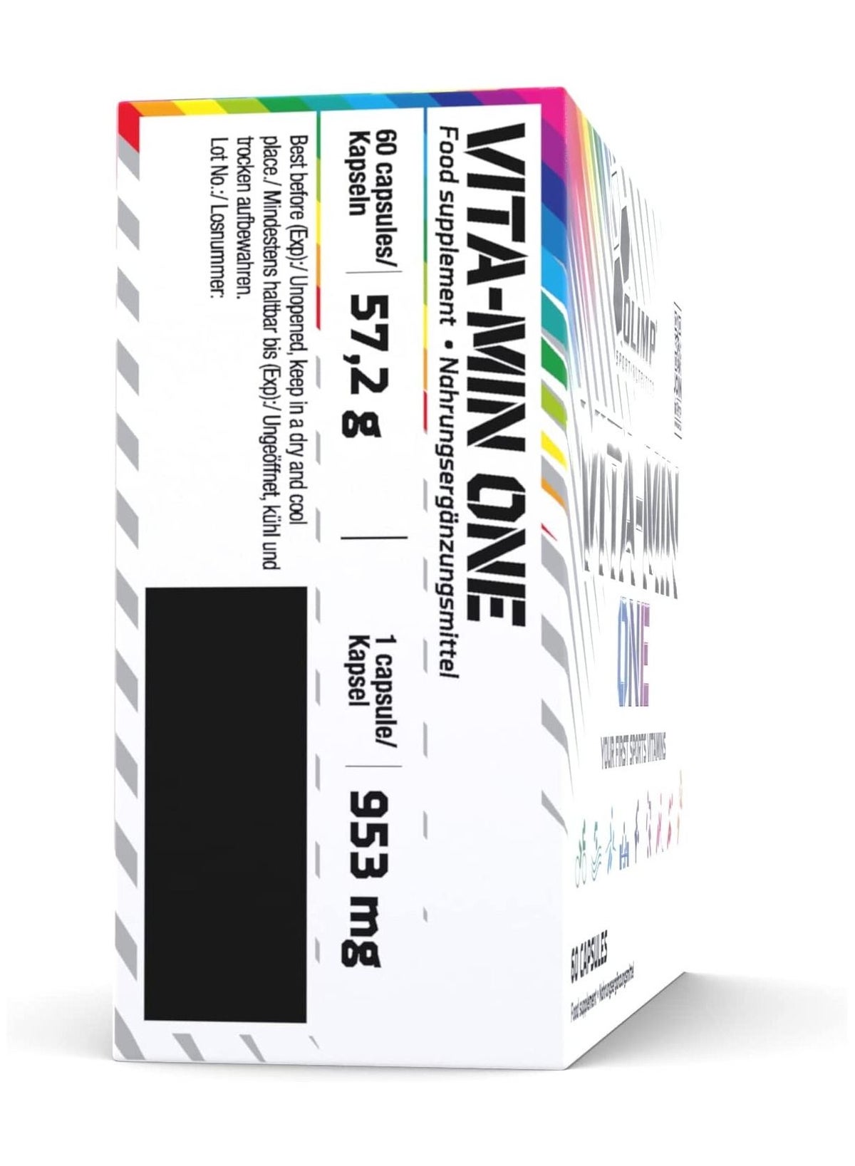 Olimp Vita-Min One Your First Sports Multi Vitamin And Mineral Complex Biotin Ginseng Vit C D B12 60 Capsules