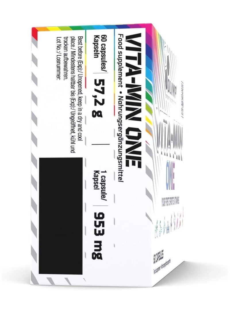 Olimp أوليمب فيتا-مين وان: أول مكمل متعدد الفيتامينات والمعادن للرياضة مع البيوتين والجينسنغ وفيتامين C وD وB12 - 60 كبسولة - Image 3