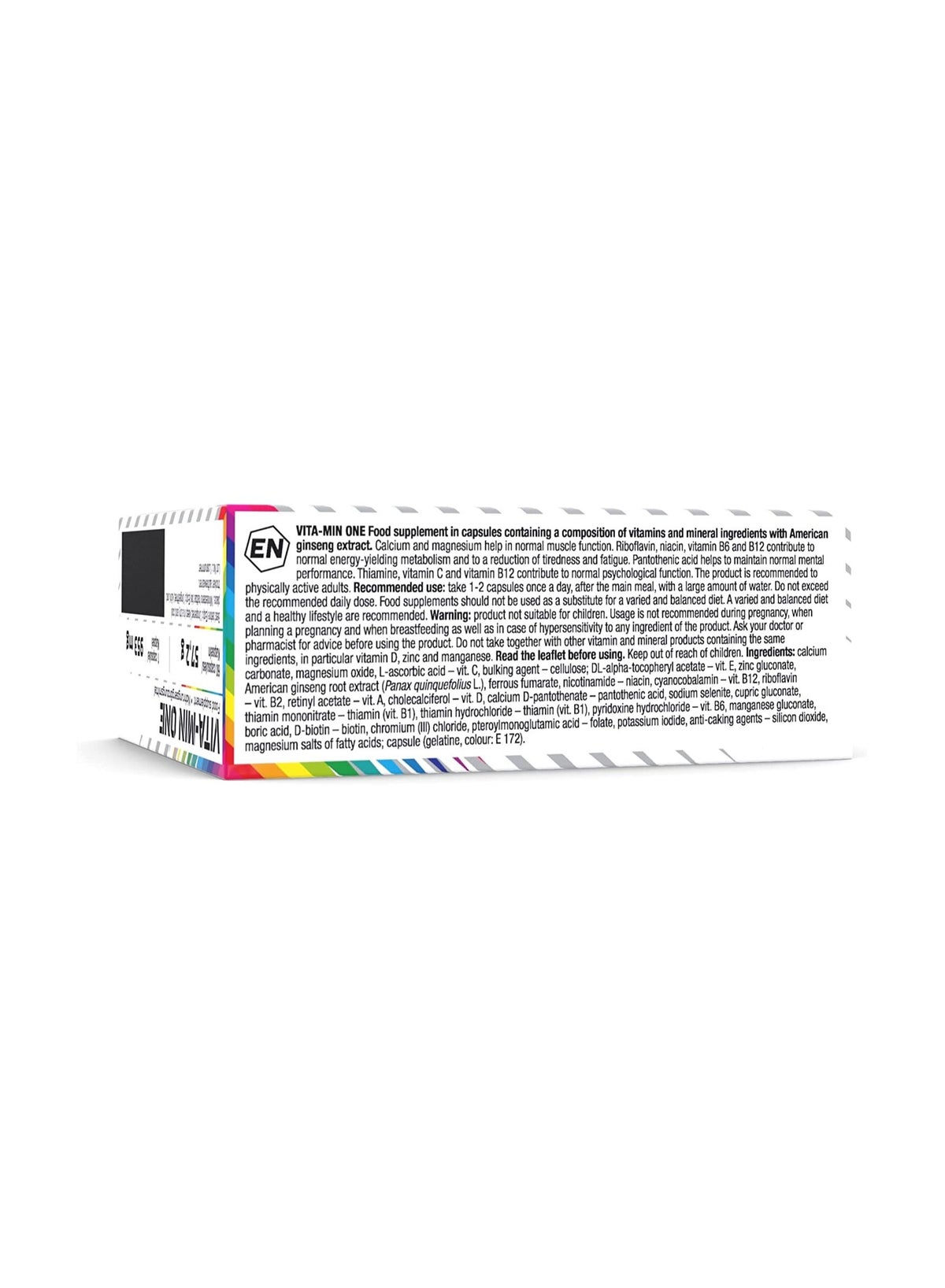 Olimp Vita-Min One Your First Sports Multi Vitamin And Mineral Complex Biotin Ginseng Vit C D B12 60 Capsules