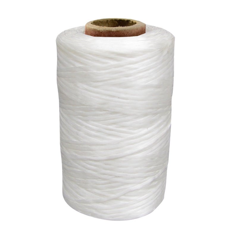 Secfanya 1 Single Spool White Sinew Waxed Beading Craft Poly Thread Artificial Wax Sinue
