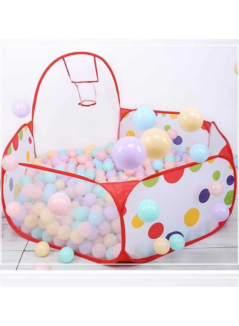 Play Tent Cartoon Ball Pit Pool Outdoor Indoor Sport Educational Toy With Basket - Image 3