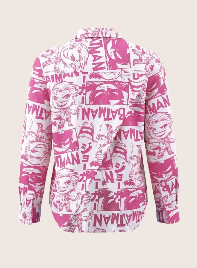 Freehand  Women Relaxed Fit Character Round Neck Long Sleeve Shirt  | Best Price UAE