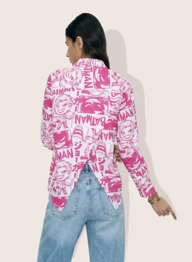 Freehand  Women Relaxed Fit Character Round Neck Long Sleeve Shirt  | Best Price UAE