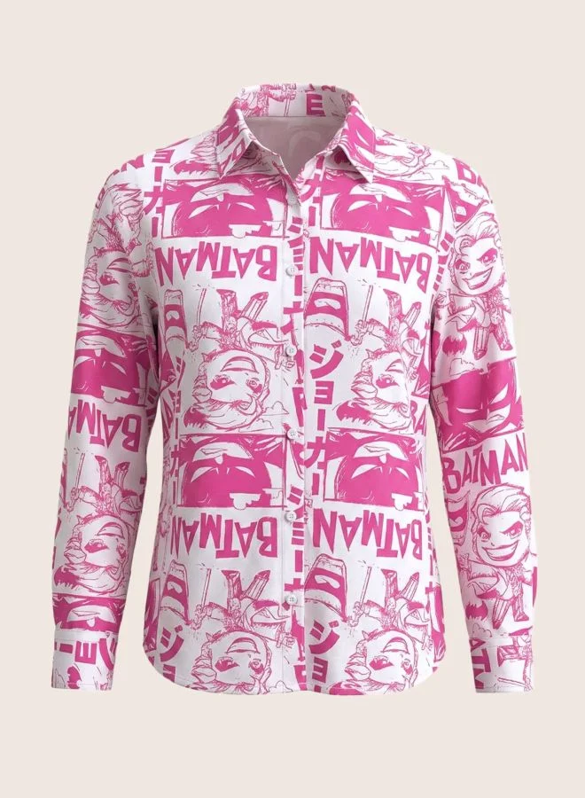 Freehand  Women Relaxed Fit Character Round Neck Long Sleeve Shirt  | Best Price UAE