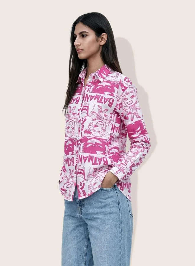 Freehand  Women Relaxed Fit Character Round Neck Long Sleeve Shirt  | Best Price UAE