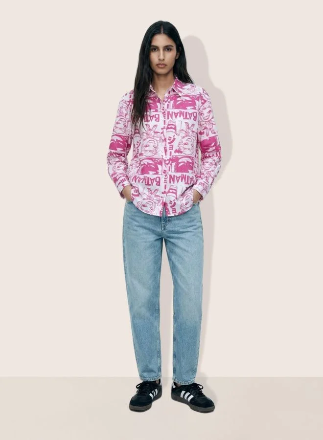 Freehand  Women Relaxed Fit Character Round Neck Long Sleeve Shirt  | Best Price UAE