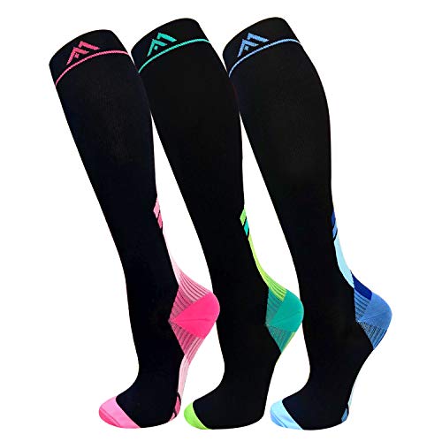 FuelMeFoot 3 Pack Copper Compression Socks - Compression Socks Women & Men Circulation - Best for Medical,Running,Athletic - Image 1