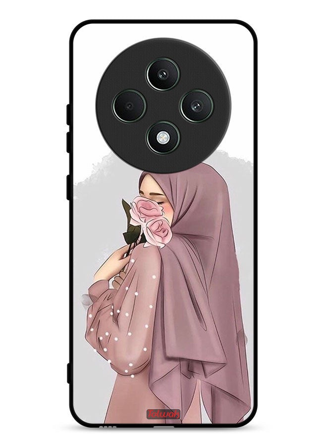 Tolwak Oppo Reno12 F 5G Protective Case Cover Holding Roses Girl Art - Image 1