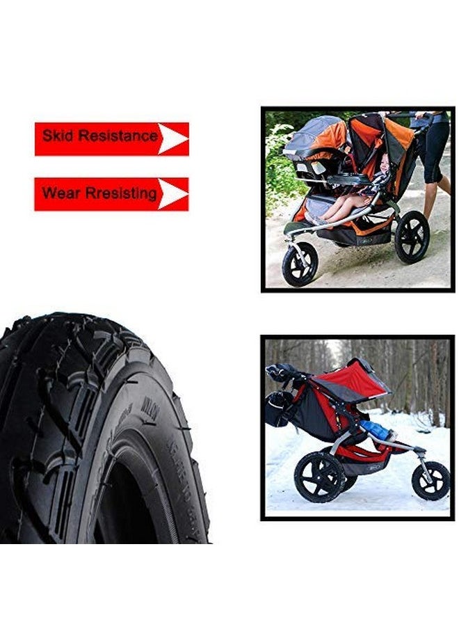Wadoy - 12 1/2 X2 1/4 Tire And Tube Set And 12.5'' X 1.75/2.15 Front Wheel Compatible With Bob Stroller Revolution Se Pro Flex Jogging Duallie Stroller Heavy Duty Thorn Resistant Front Wheel Inner Tire - Image 1