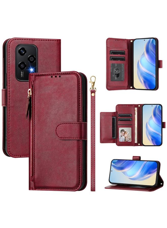S-TOP Case For Honor 200 Lite Global Multi-Card Slots Zipper Wallet Leather Phone Case - Image 1