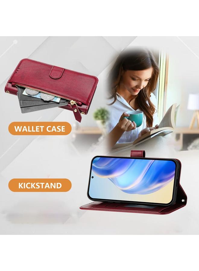 S-TOP Case For Honor 200 Lite Global Multi-Card Slots Zipper Wallet Leather Phone Case - Image 3