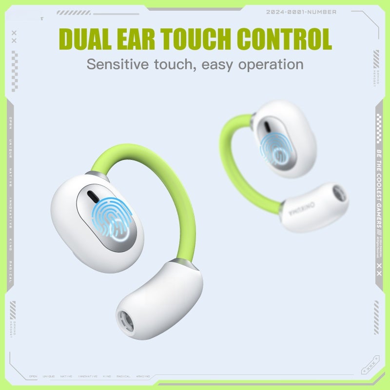 True Wireless Bluetooth Headset: BT5.4 Fast Stable Connection, Bass Enhancement Immersive Sound, Fully Open Breathable Design - Directional Sound Leakage Reduction, Ergonomic Secure Fit, Lightweight T - Image 4