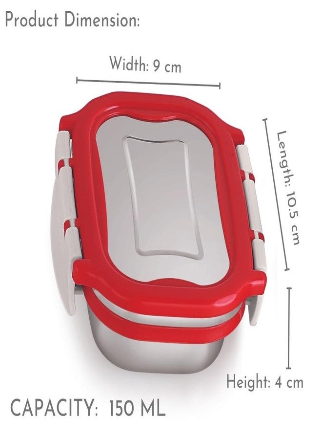 Magnus Spike Kids SP Red Lunchbox - 800ml Stainless Steel Tiffin & 150ml Container | Airtight, Leakproof Lunch Box | Easy Carry for Boys & Girls | Lunch Box for Kids & Office Men - Image 3